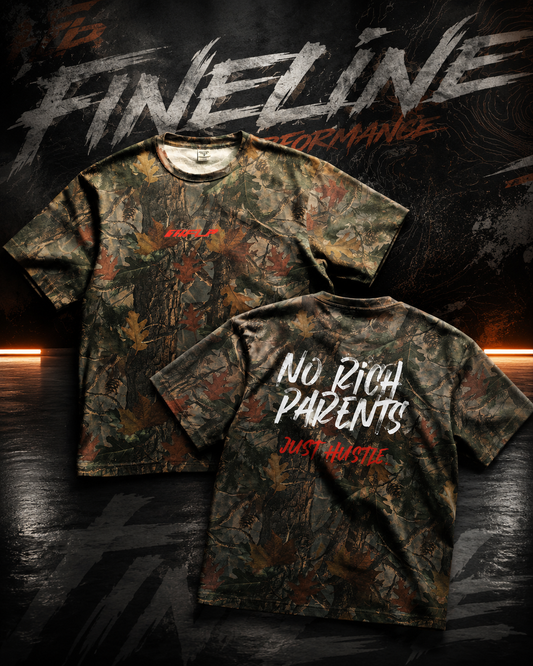 CAMO JUST HUSTLE TEE - 150x ENTRIES